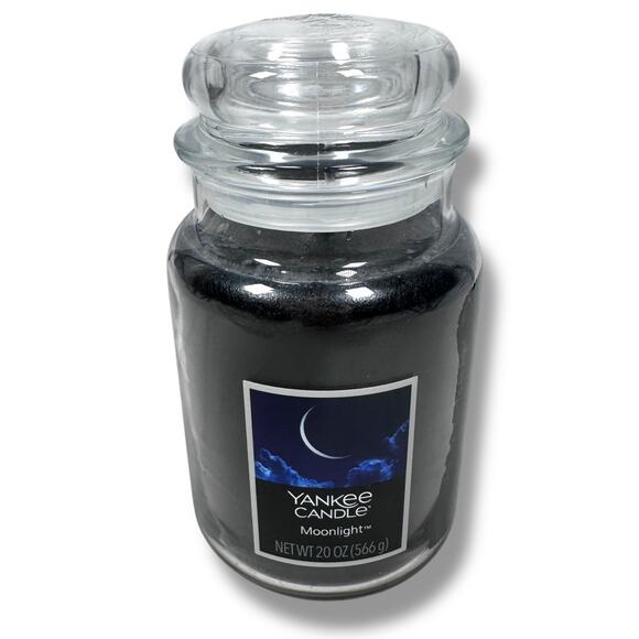 Yankee Candle Moonlight Scented Single Wick Candle Jar Black 20 Oz Retired New - Picture 1 of 5